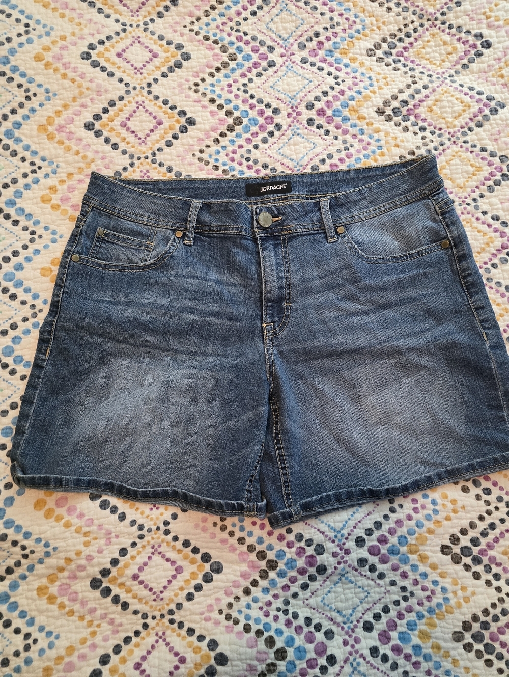 Jordache denim shorts with a classic five-pocket